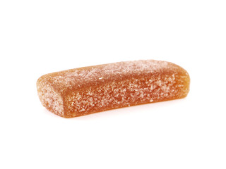 Fruit jelly bar isolated on white