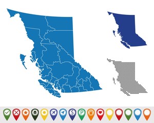 Set maps of British Columbia