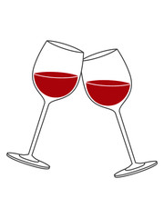 2 Wein Gläser Anstoßen Kultur Clipart Logo 