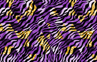 zebra pattern with geometric print