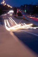 night traffic on the highway