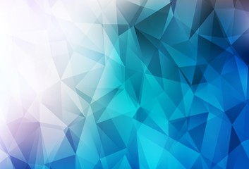 Light BLUE vector gradient triangles template.