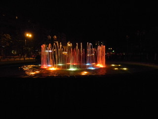 fountain at night
