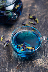 Obraz na płótnie Canvas Blue tea Butterfly pea or anchan