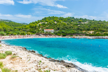 Beautiful Pokoniji Dol beach in Hvar island, Croatia