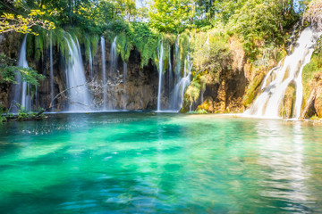 Waterfalll in Plitvice Lakes, Croatia
