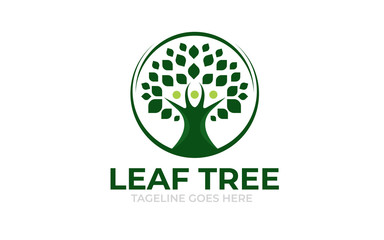 Illustration graphic vector of Leaf Tree growth logo design template