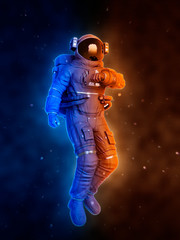 Fototapeta na wymiar astronaut checking air