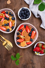 Sweet pancake cereals with berries