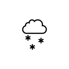 Snowfall icon  in black line style icon, style isolated on white background