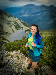 Portrait in the mountains