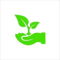 Green ecology icon set. Save green vector collection.
