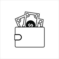 Set of Money Related Vector Line Icons. Money. Payment system. Coins and Dollar cent.