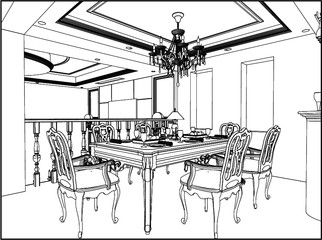  Dining Room Vector