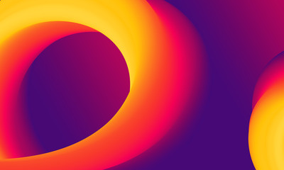 Modern colorful abstract soft 3D flow shapes. Liquid wave gradient background.	