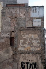 Athens, Greece, May 2020: Old wall texture detail