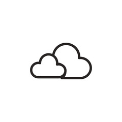 Cloud outline icon logo