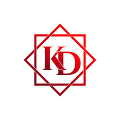 Letter KD luxury logo design vector