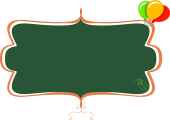 Round blackboard shape of the frame