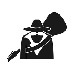 street musician icon illustration symbol