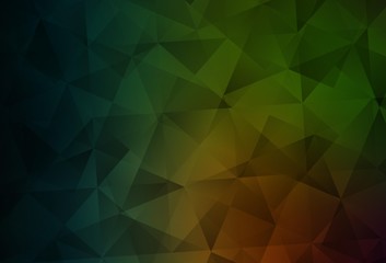 Obraz premium Dark Green, Red vector shining triangular backdrop.