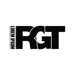 RGT letter monogram logo design vector