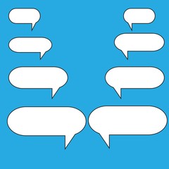 Message bubbles chat vector icons. Vector deign template of message bubbles chat boxes