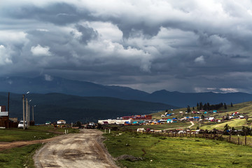 Fototapeta na wymiar The Village Ulagan. Altai republic