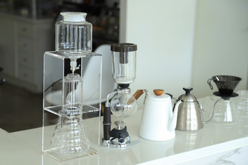coffee maker set tools in home 