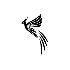black Eagle Logo Design Vector