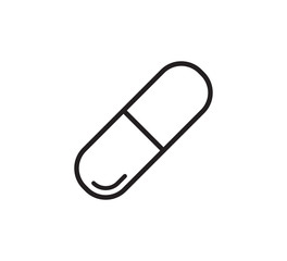Capsule icon vector logo design template
