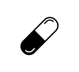 Capsule icon vector logo design template