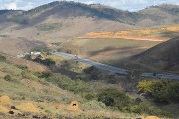 Naklejka premium road in the mountains