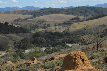 mountain landscape with blue sky