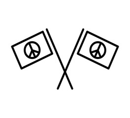 Peace icon vector logo design template