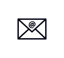 Email icon vector logo design template illustration