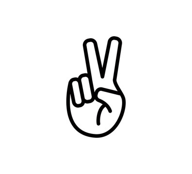 Peace icon vector logo design template