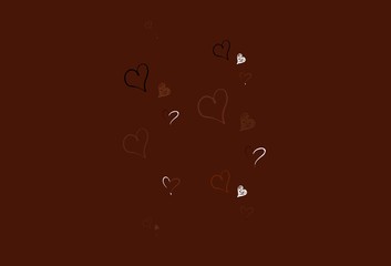 Light Red vector backdrop with sweet hearts.