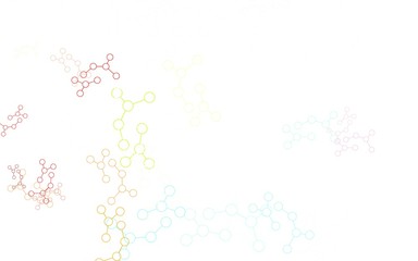 Light Multicolor vector pattern with artificial intelligence network.