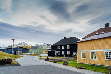 Icelandic Architecture - Unique Houses with metal facades beside the harbor in Stykkishólmur