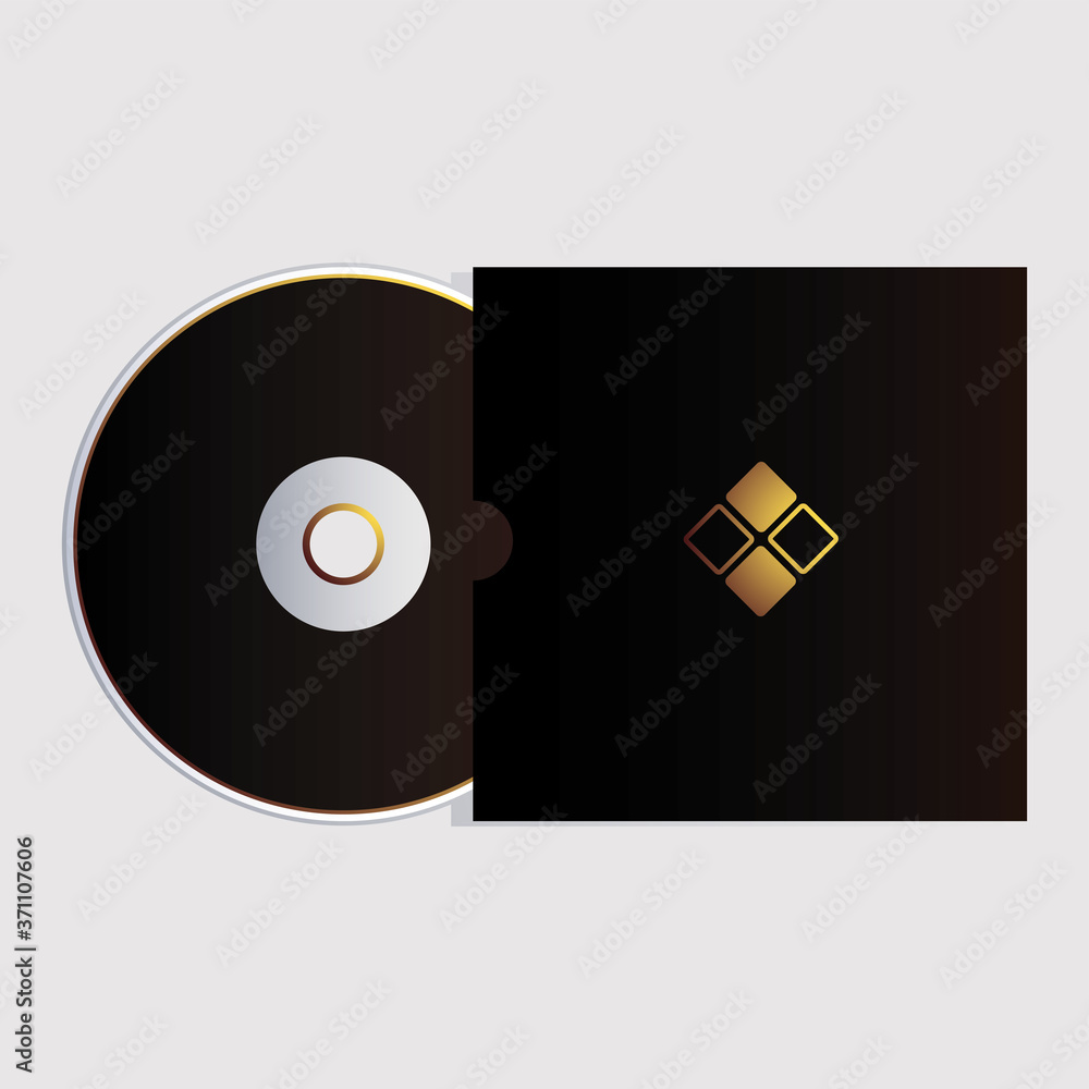 Wall mural cd, corporate identity template on white background