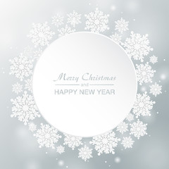 Vector banner for Christmas, New Year, snowflakes
