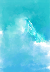 初夏から夏にかけての空をイメージした風景イラスト Wall Mural Gelatin 初夏から夏にかけての空をイメージした風景イラスト Wall Mural Gelatin