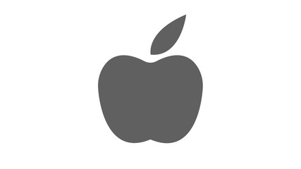 Apple Icon in trendy flat style isolated on grey background.