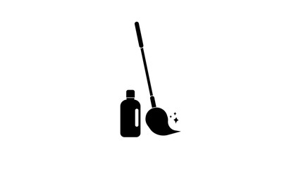 Cleaning service icon and symbol  illustration