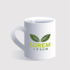 personal mug, identity brand on white background