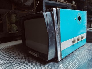 The old retro vintage TV, television set