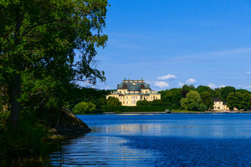 Fototapeta na wymiar Stockholm, Sweden The Drottningholm Royal Palace on Lake Malaren.