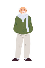 Grandfather avatar old man vector design