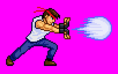 Tシャツ男性格闘家01必殺技01